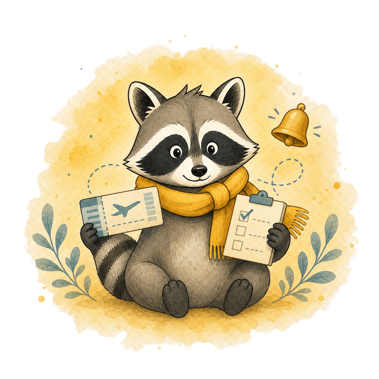 Hopway raccoon as a travel-day companion